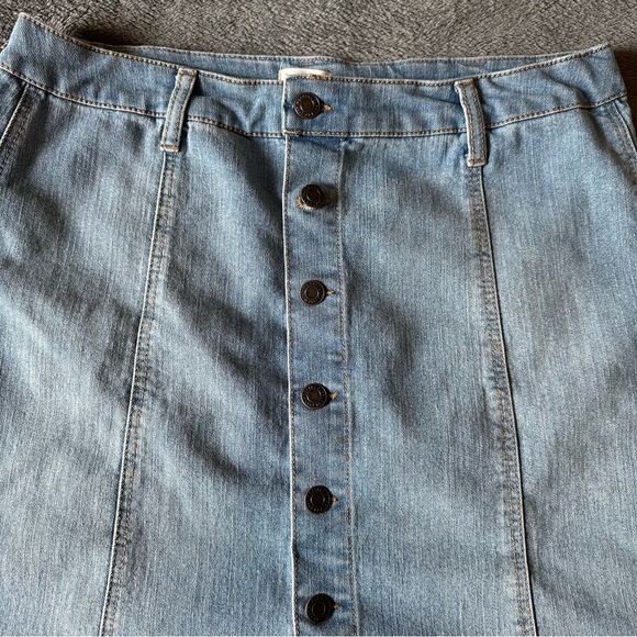 Y2K Mossimo A-Line Jean Skirt‎ Women's Size 16 Button Down - Picture 2 of 6